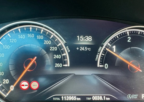 BMW Seria 5 cena 129000 przebieg: 113965, rok produkcji 2017 z Radomsko małe 92
